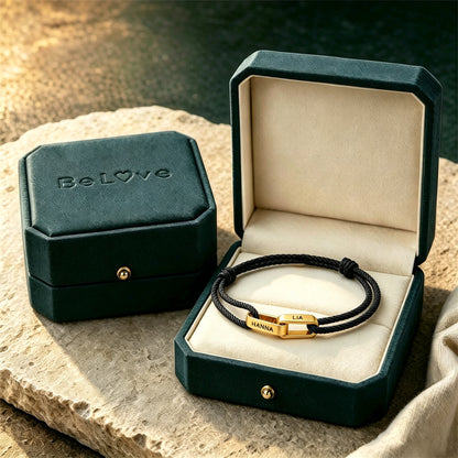 Mother And Son Connected By Heart Custom Name Bond Bracelet