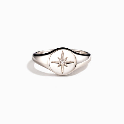For Wife North Star Signet Ring