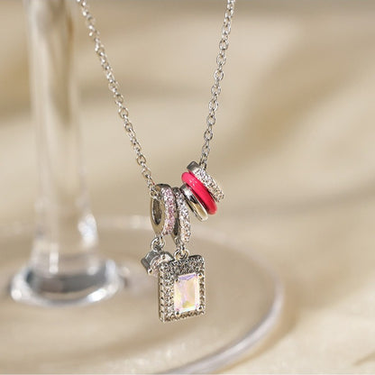 Crystal Aurora Rock Candy Necklace