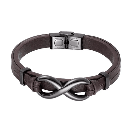 For Love - To My Man Infinity Leather Bracelet