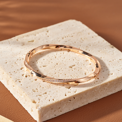 For Love- We Are Always Belong Together Twisted Diamond Bracelet