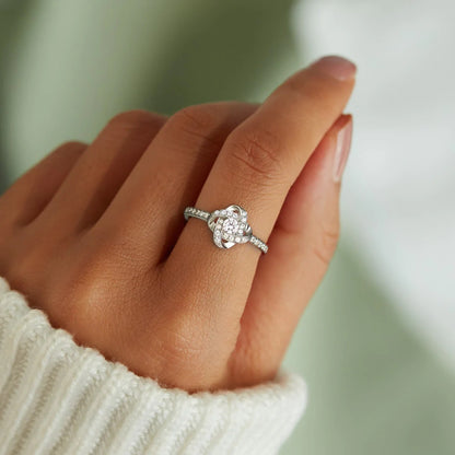 To My Beautiful Daughter - Forever Love Knot Sterling Silver Ring