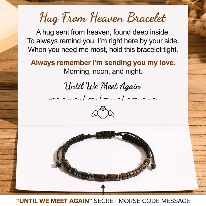 🔥Summer Hot Sale🌊	 Hug From Heaven Morse Code Bracelet