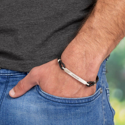 For Love - To My Man Custom Leather Bracelet