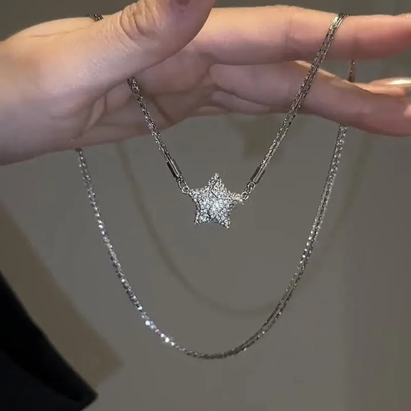 Hot Sale🎁Magnetic Star Patchwork Necklace