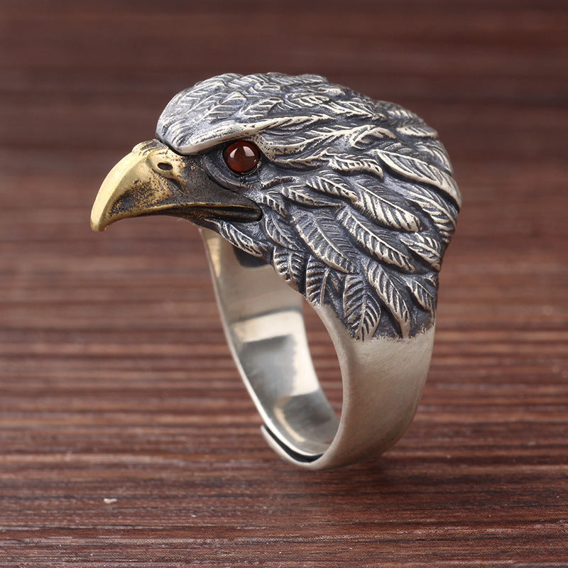 Vintage Style Eagle Head Punk Ring