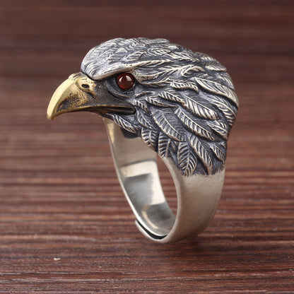 Vintage Style Eagle Head Punk Ring