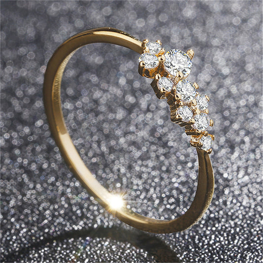 Floral Cluster Moissanite Ring