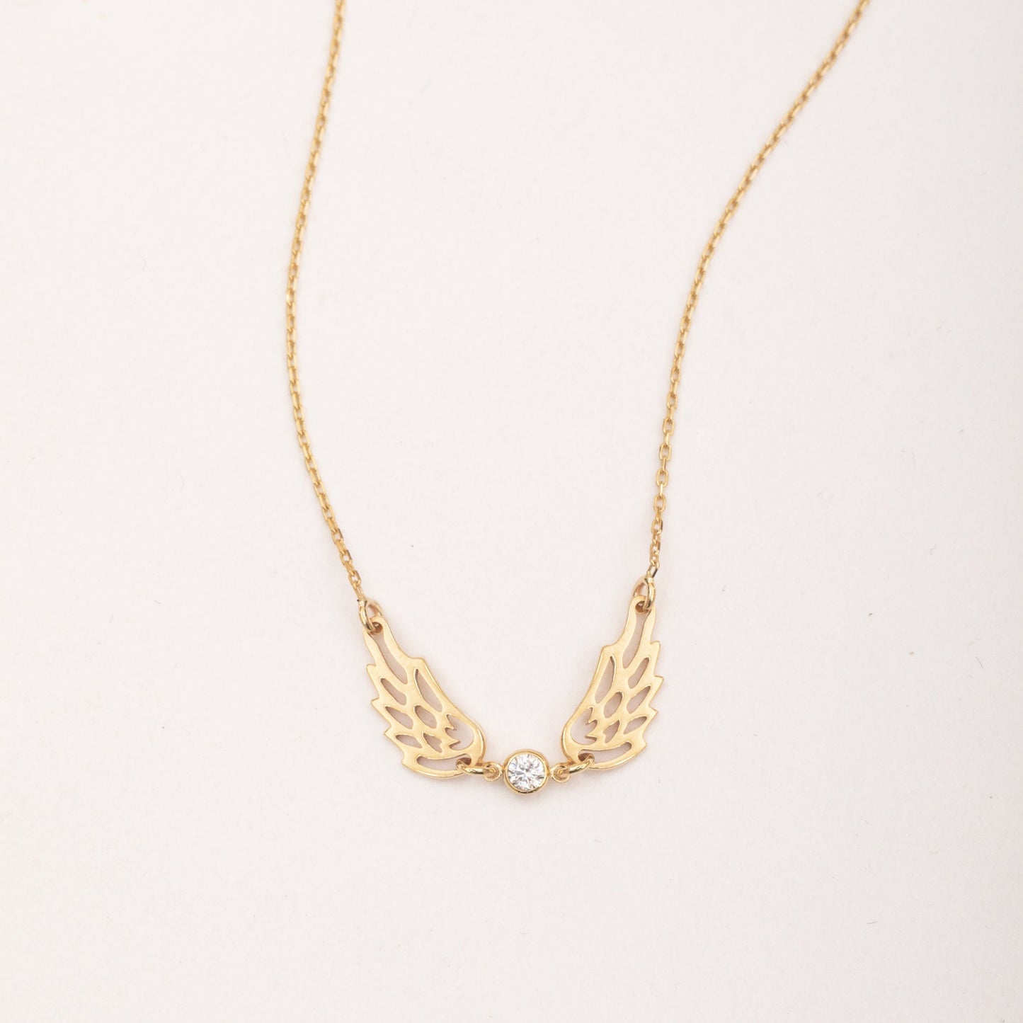 For Memorial -  I'm a Wife to a Husband Custom Birthstone Wing Necklace