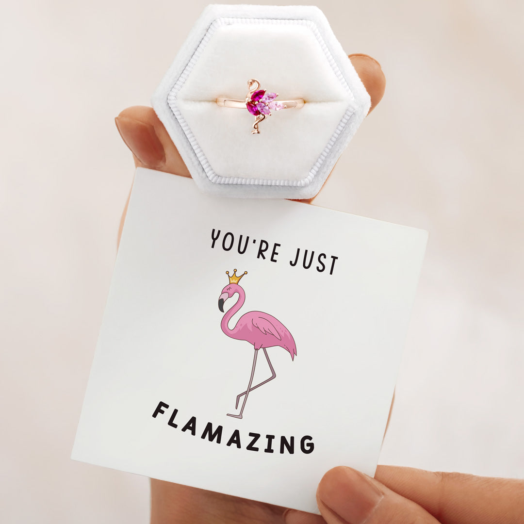 You're Flamazing Flamingo Ring