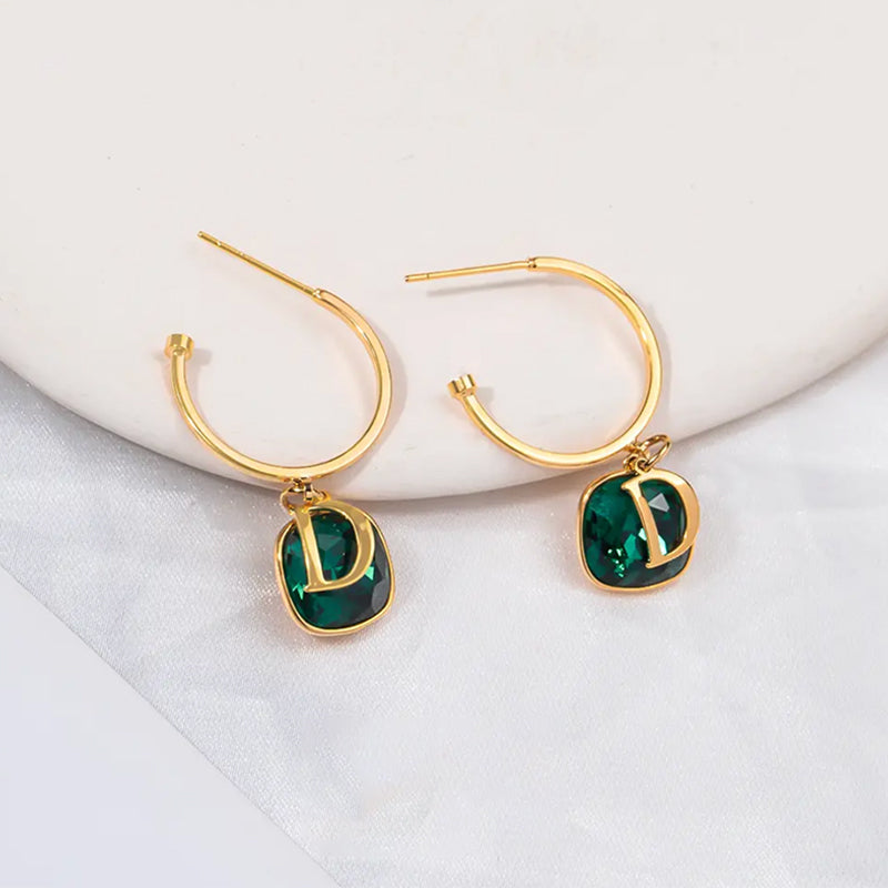 Emerald Zircon Dream Seeker Earrings
