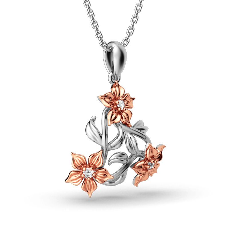 Floral Moissanite Women's Band
