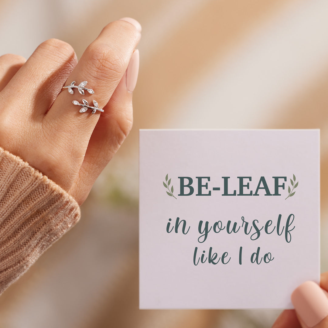 Be-Leaf In Yourself Leaf Ring