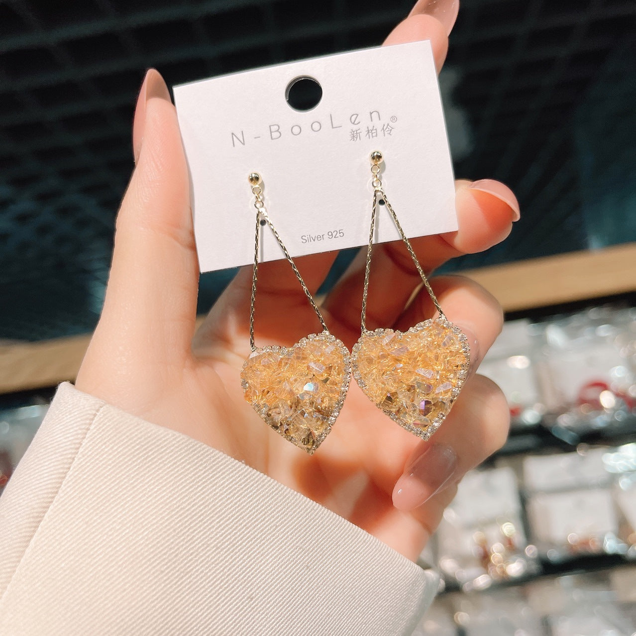 💘Crystal Heart Gradient Earrings