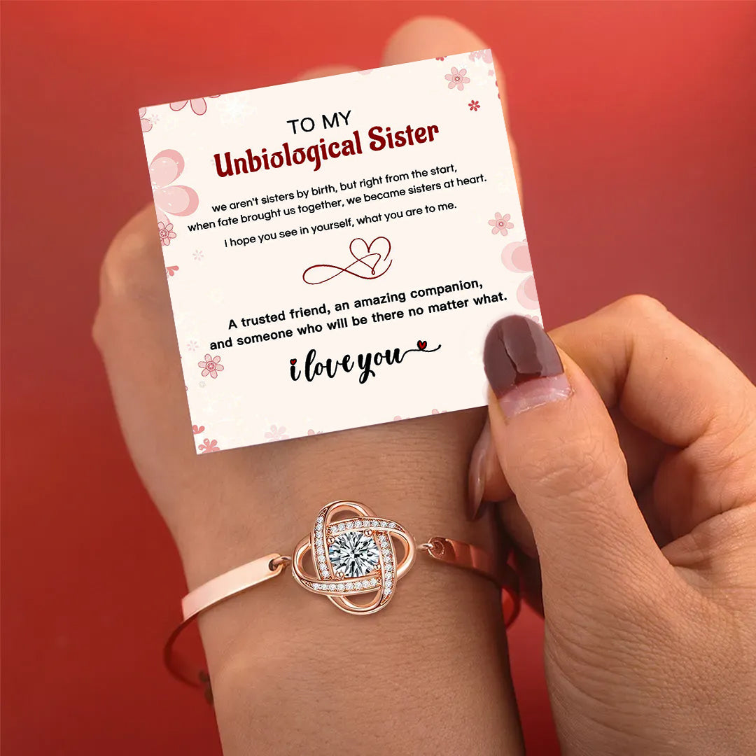 FOR FRIEND - I LOVE YOU DIAMOND KNOT BRACELET