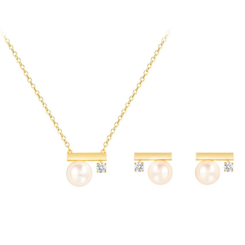 S925 Life is 90% How You React it Pearl Balance Necklace