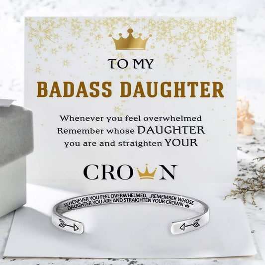 🔥Summer Hot Sale🌊	For Daughter - Whenever You Feel Overwhelmed...Crown Bracelet