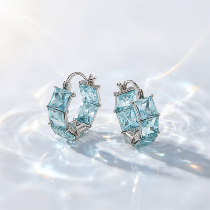 🌊LET US FEEL THE SUNSHINE SEA GLASS CIRCLE EARRINGS