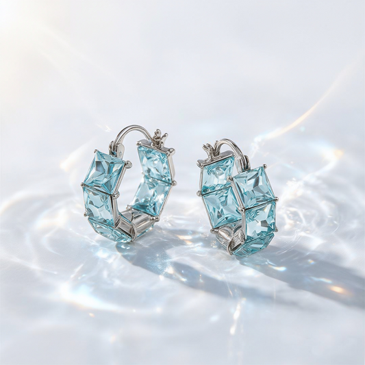🌊LET US FEEL THE SUNSHINE SEA GLASS CIRCLE EARRINGS