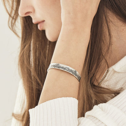 For Granddaughter - I'll Always Be There For You Wave Cuff Bracelet