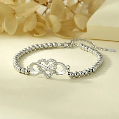 To My Granddaughter - Keep Me In Your Heart Infinity Love Bead Bracelet