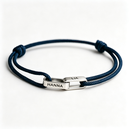 Mother And Son Connected By Heart Custom Name Bond Bracelet
