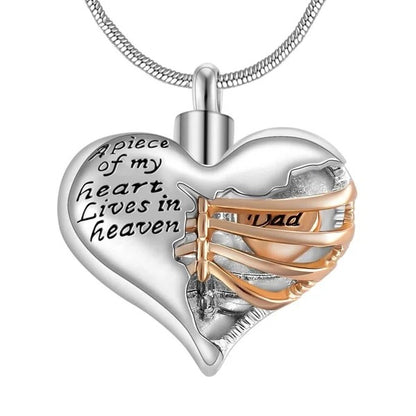 🔥Summer Hot Sale🌊	 A Piece Of My Heart Lives In Heaven - Chain and Urn Pendant