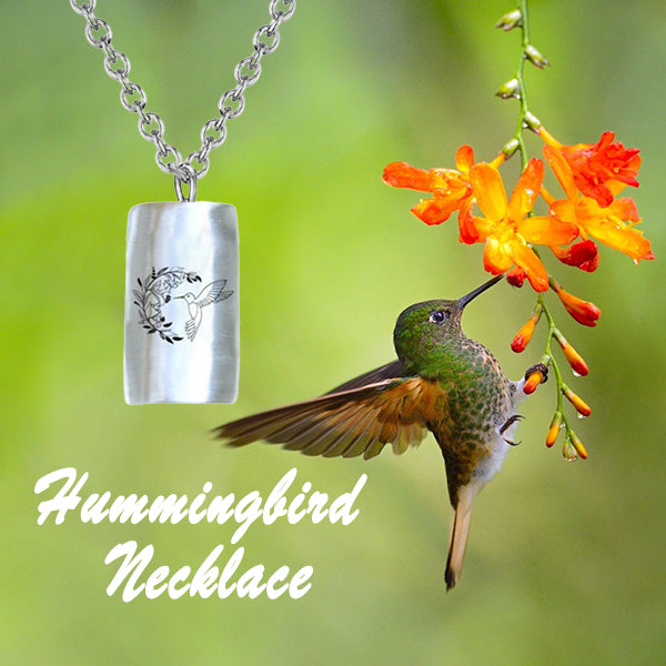925 Sterling Silver Hummingbird Necklace - Gift For Animal Lover