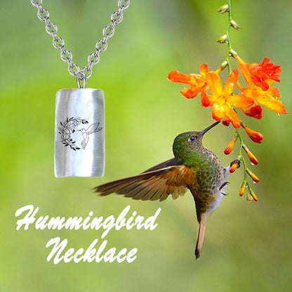 925 Sterling Silver Hummingbird Necklace - Gift For Animal Lover