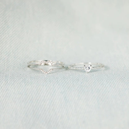 My Heart's First Home Layered Heart Ring