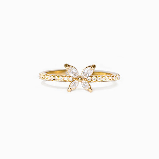 With Brave Wings She Flies Butterfly Ring