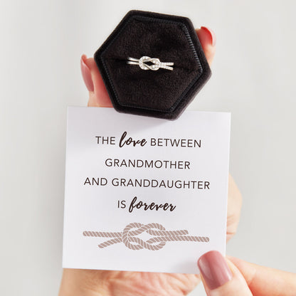 Grandmother & Granddaughter Square Knot Ring