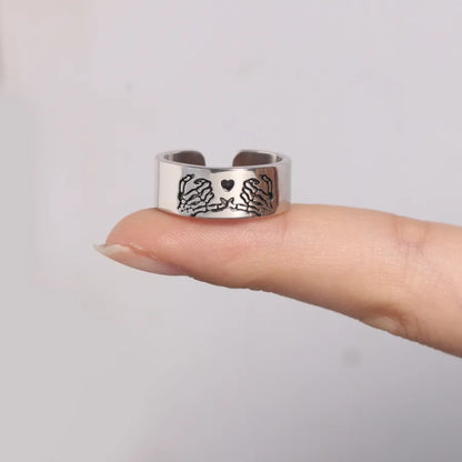 FOR FRIEND - RIDE OR DIE SKELETON PINKY PROMISE RING