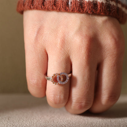 For Love - Custom Birthstones Interlocking Ring