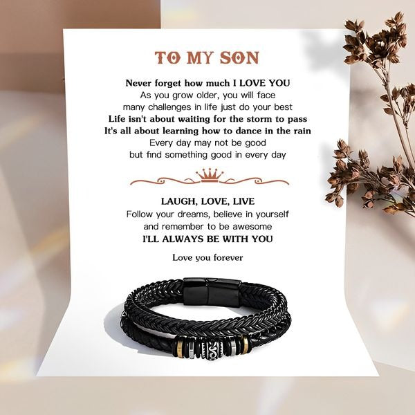 For Son - Laugh, Love, Live Vintage Bracelet