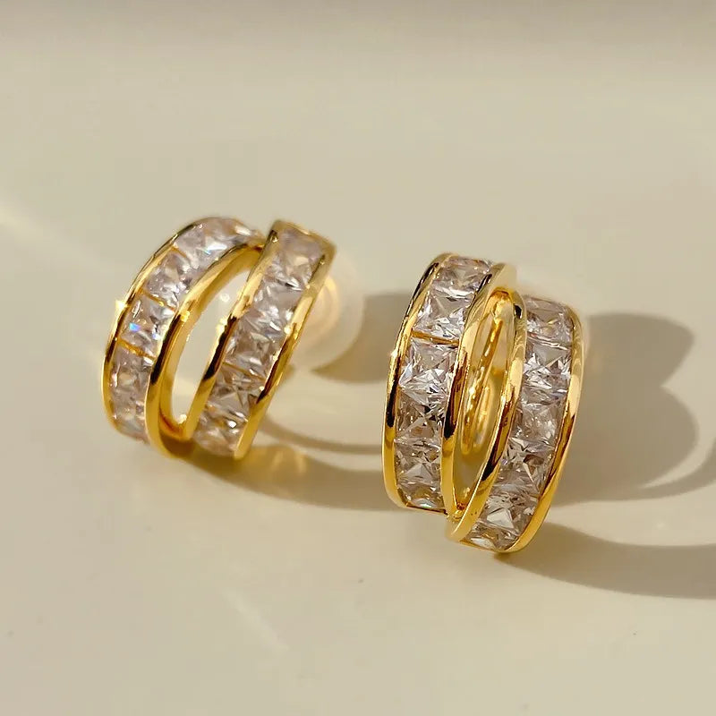 🔥Summer Hot Sale🌊Simple C-shaped Diamond Earrings