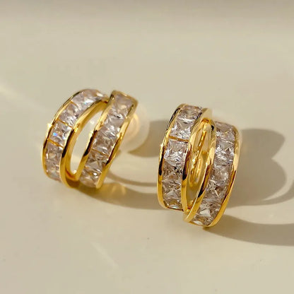 🔥Summer Hot Sale🌊Simple C-shaped Diamond Earrings