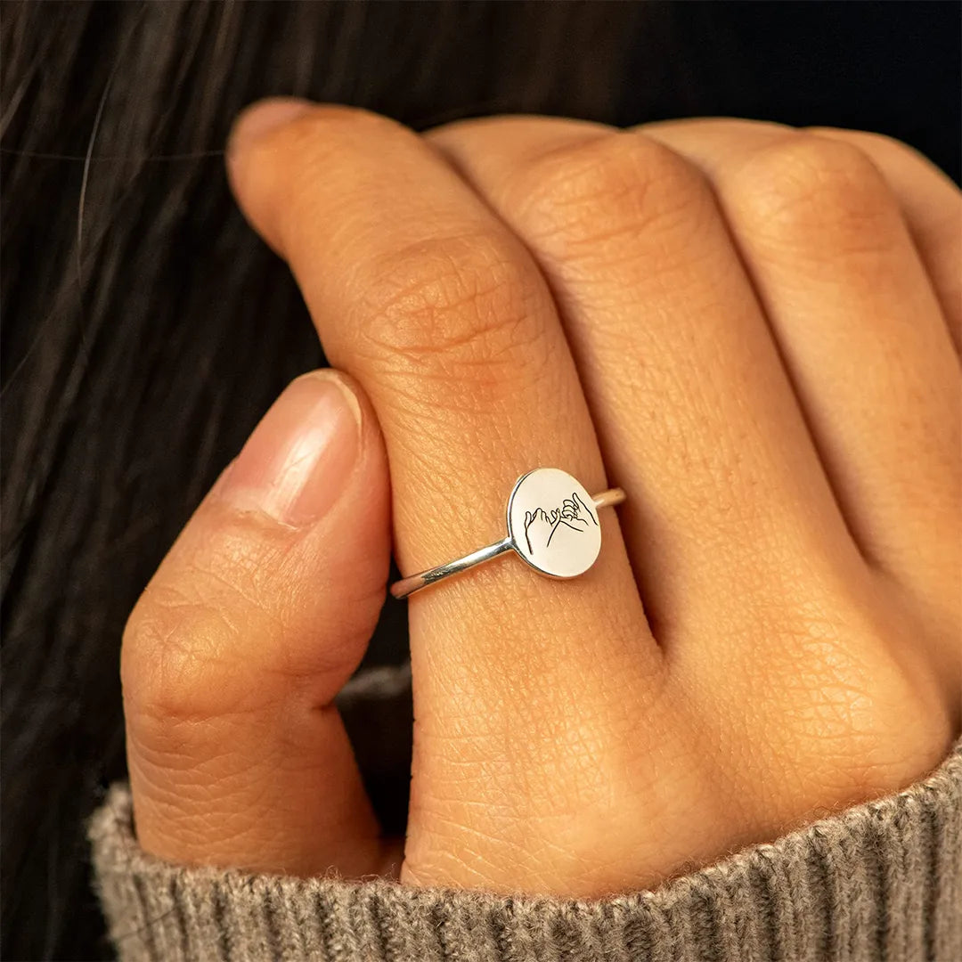 FOR FRIEND -YOU ARE MY FAVORITE BITCHES HOLDING HANDS RING