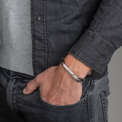 For Love - To My Man Custom Leather Bracelet