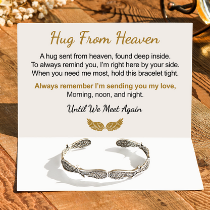 For Memorial -  Hug From Heaven Angel Wings Bracelet