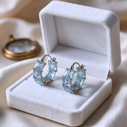 🌊LET US FEEL THE SUNSHINE SEA GLASS CIRCLE EARRINGS