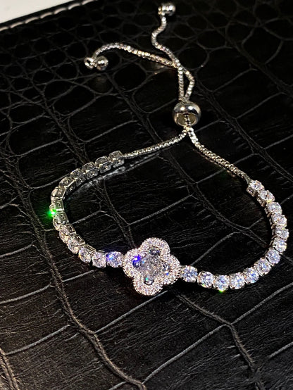 Tennis Bracelet Round Cut Created Moissanite