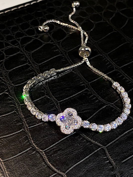 Tennis Bracelet Round Cut Created Moissanite