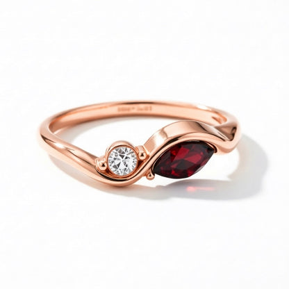 Mother&Daughter Infinity Birthstone Ring
