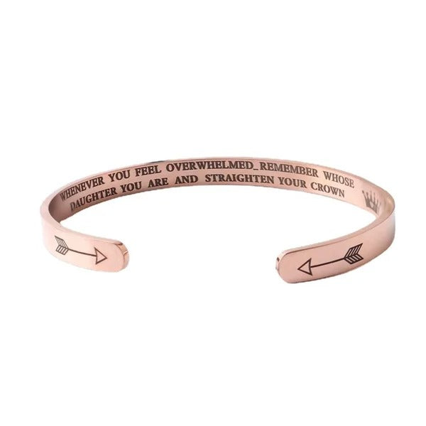🔥Summer Hot Sale🌊	For Daughter - Whenever You Feel Overwhelmed...Crown Bracelet
