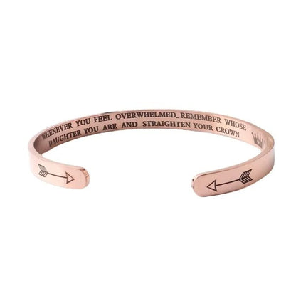 🔥Summer Hot Sale🌊	For Daughter - Whenever You Feel Overwhelmed...Crown Bracelet