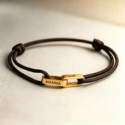 Mother And Son Connected By Heart Custom Name Bond Bracelet