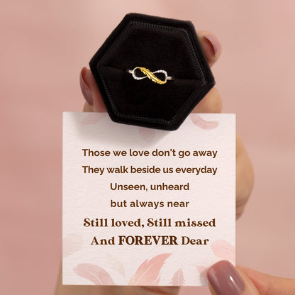 Plume Feather Infinity Ring