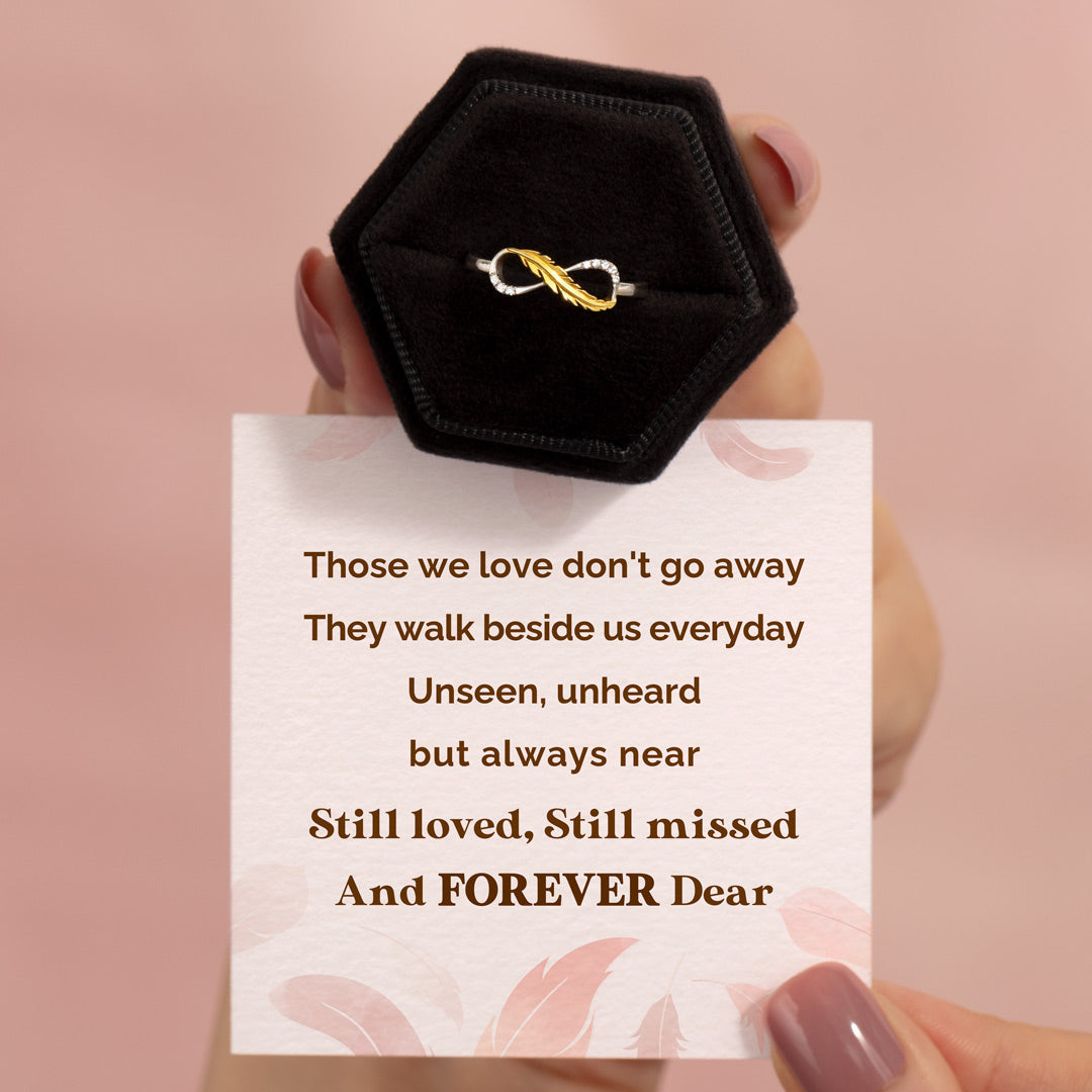 Plume Feather Infinity Ring