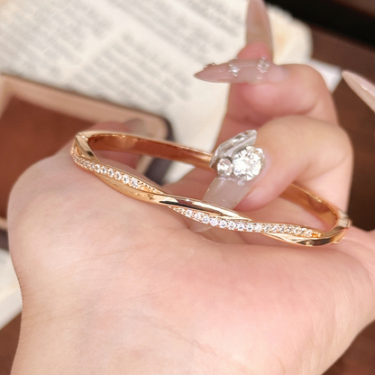 For Love- We Are Always Belong Together Twisted Diamond Bracelet
